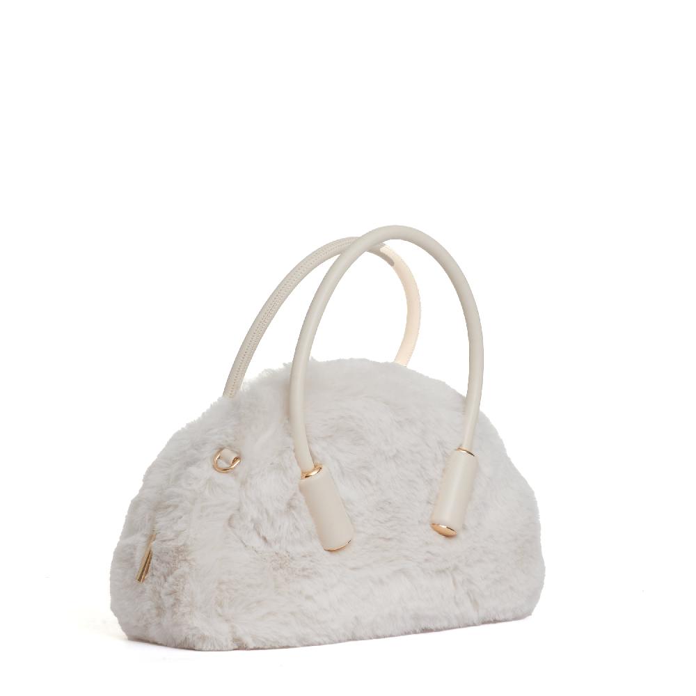 Sorelle Perego bauletto in eco fur color conchiglia Nuovo
