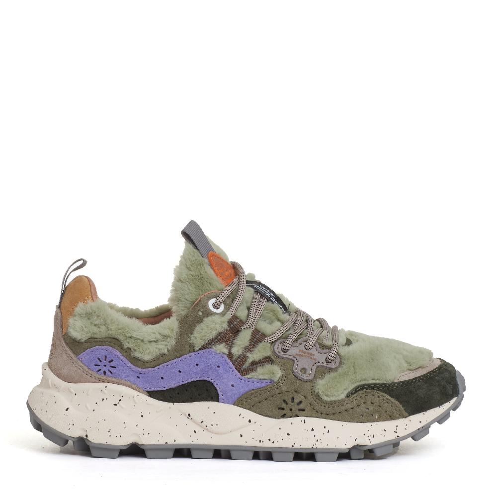 Sorelle Perego sneakers lilla e pelo verde