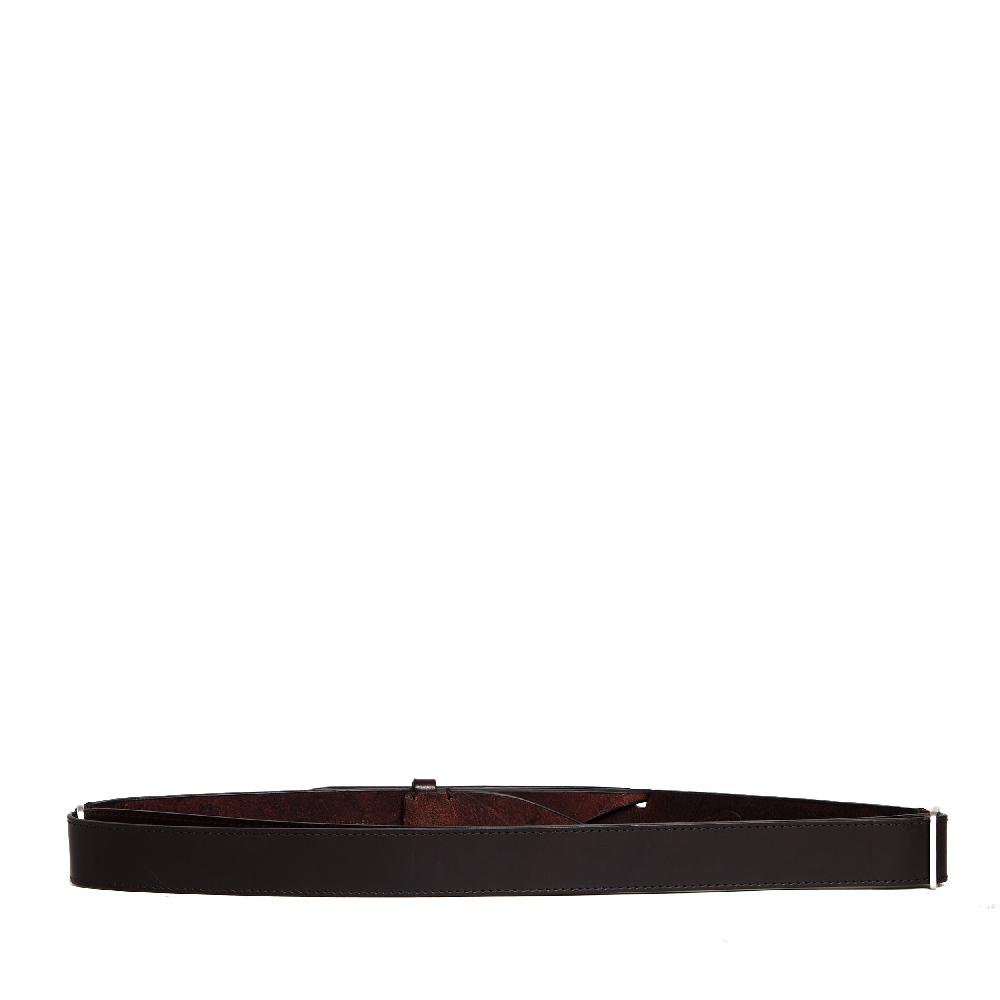 Sorelle Perego cintura nobuckle pelle bull marrone Negozio