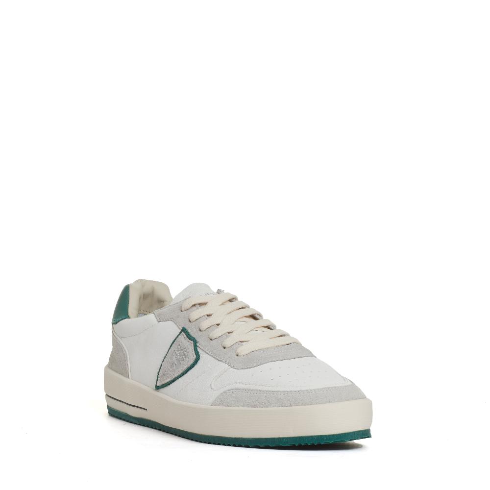 Sorelle Perego sneakers Nice pelle bianco spoiler verde Italia
