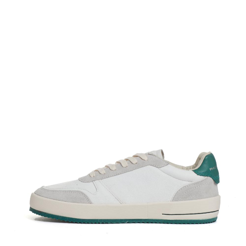 Sorelle Perego sneakers Nice pelle bianco spoiler verde Italia