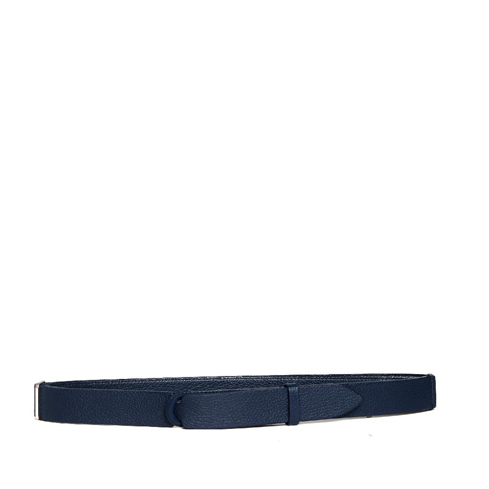 Sorelle Perego cintura nobuckle pelle martellata blu Qualità