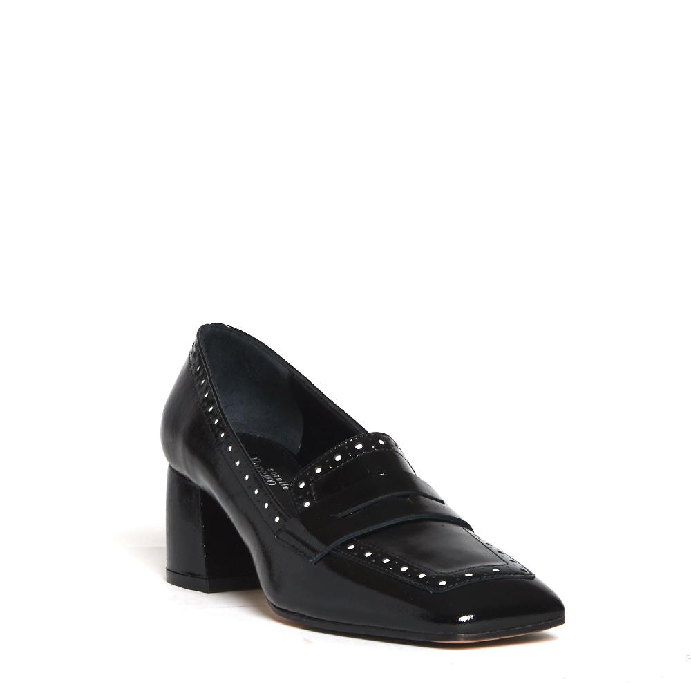 Sorelle Perego mocassino tacco 5 cm nero Pezzi Unici