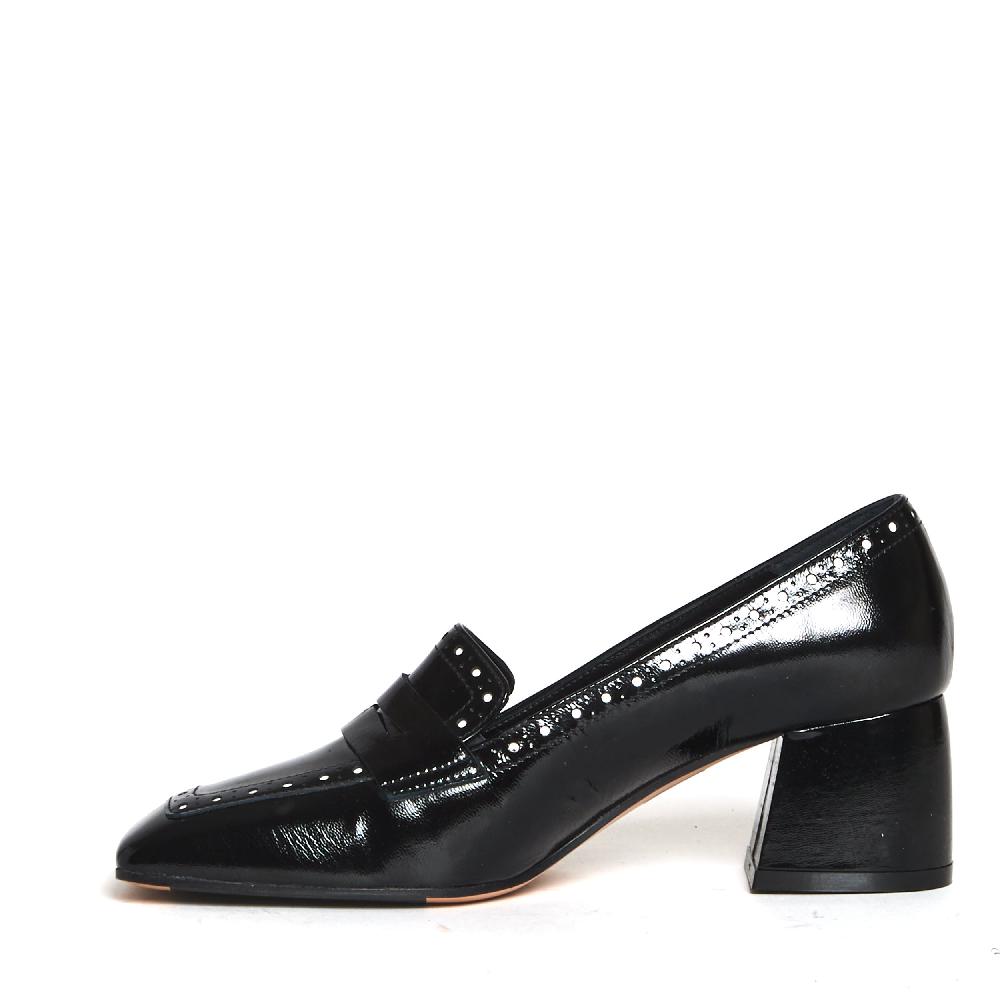 Sorelle Perego mocassino tacco 5 cm nero Pezzi Unici