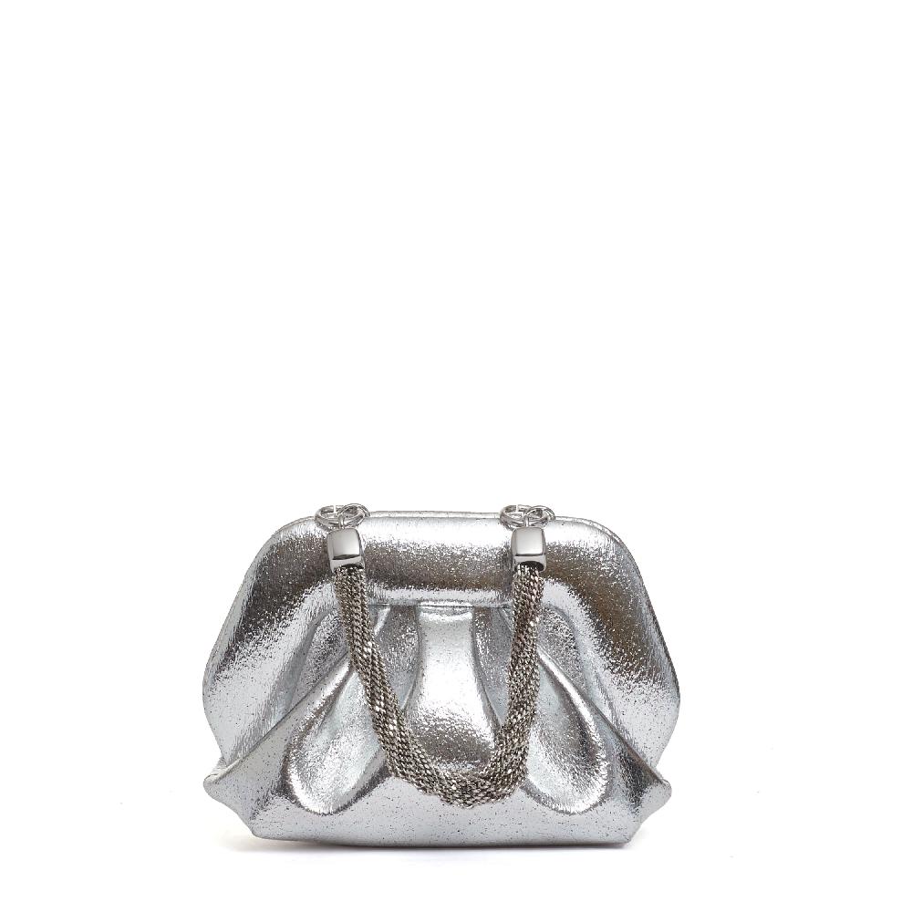 Sorelle Perego clutch argento manico catena Novità