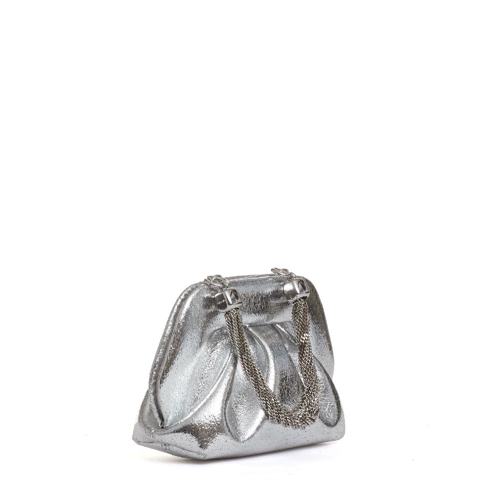 Sorelle Perego clutch argento manico catena Novità