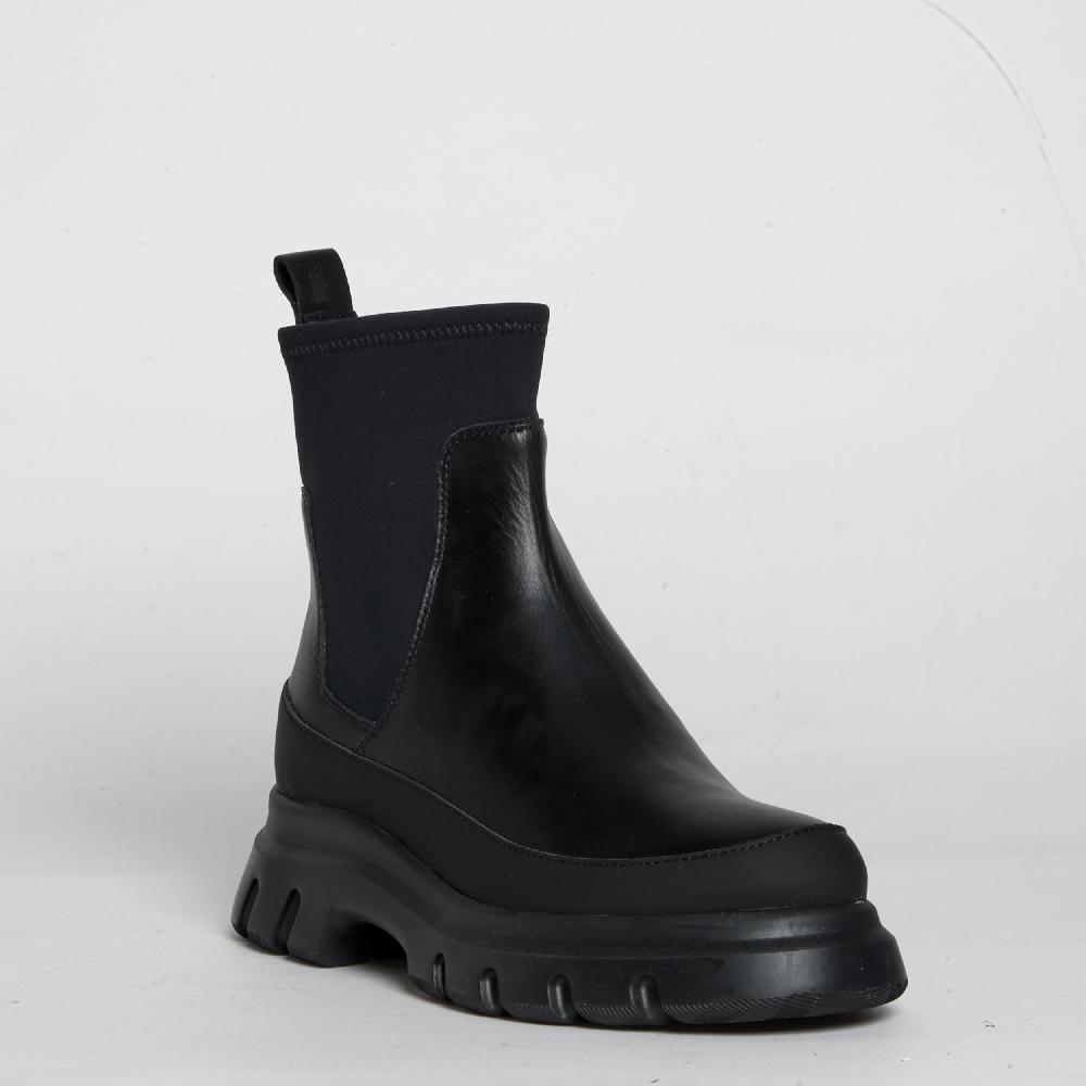 Sorelle Perego chelsea boot pelle nero Saldi Di Fabbrica