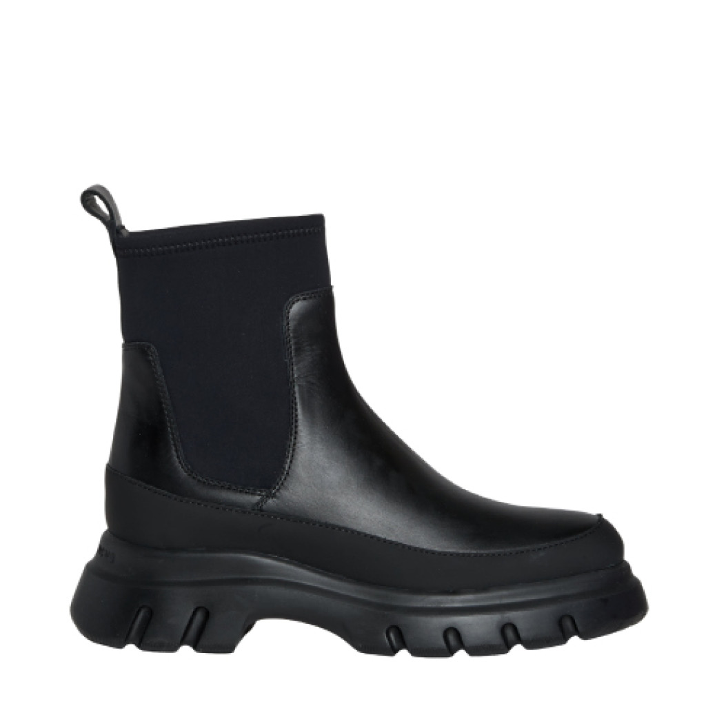 Sorelle Perego chelsea boot pelle nero Saldi Di Fabbrica