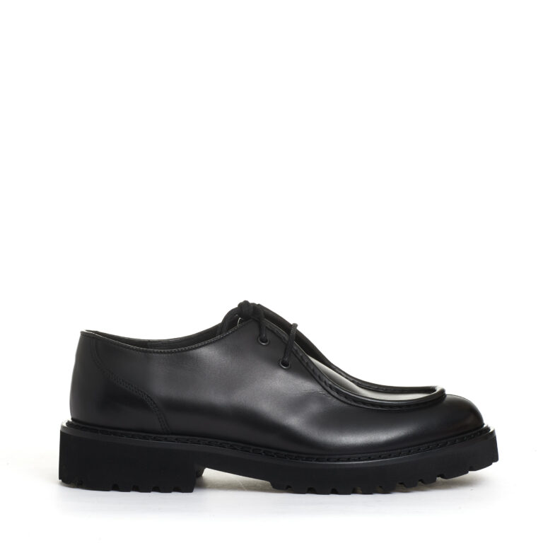 Sorelle Perego norvegese pelle nera fondo carroarmato Vendite Flash
