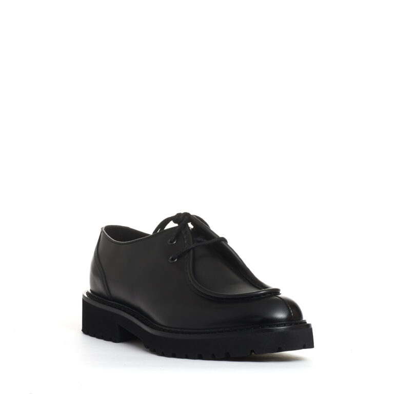 Sorelle Perego norvegese pelle nera fondo carroarmato Vendite Flash