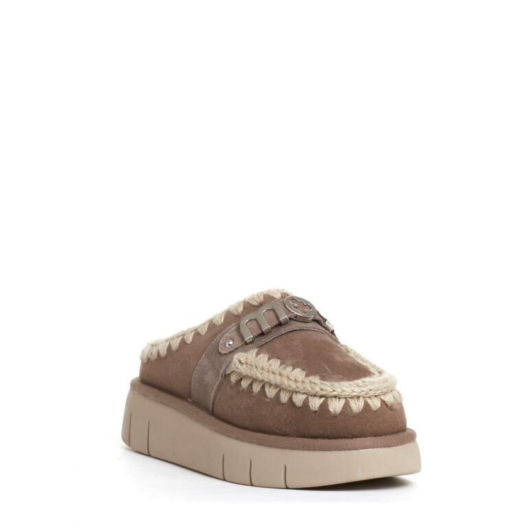Sorelle Perego eskimo clog camoscio tortora Nuova