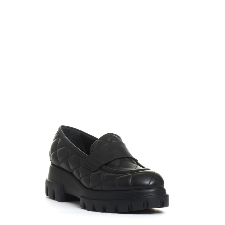 Sorelle Perego mocassino matelasse nero Nuovo