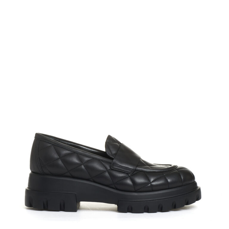 Sorelle Perego mocassino matelasse nero Nuovo