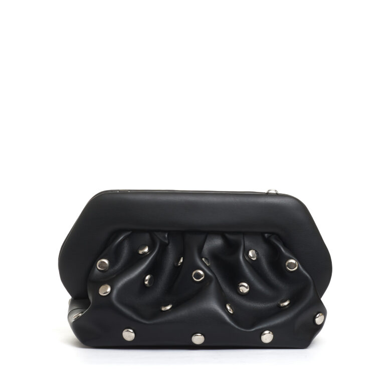 Sorelle Perego clutch nera borchie argento Spedizione Gratuita