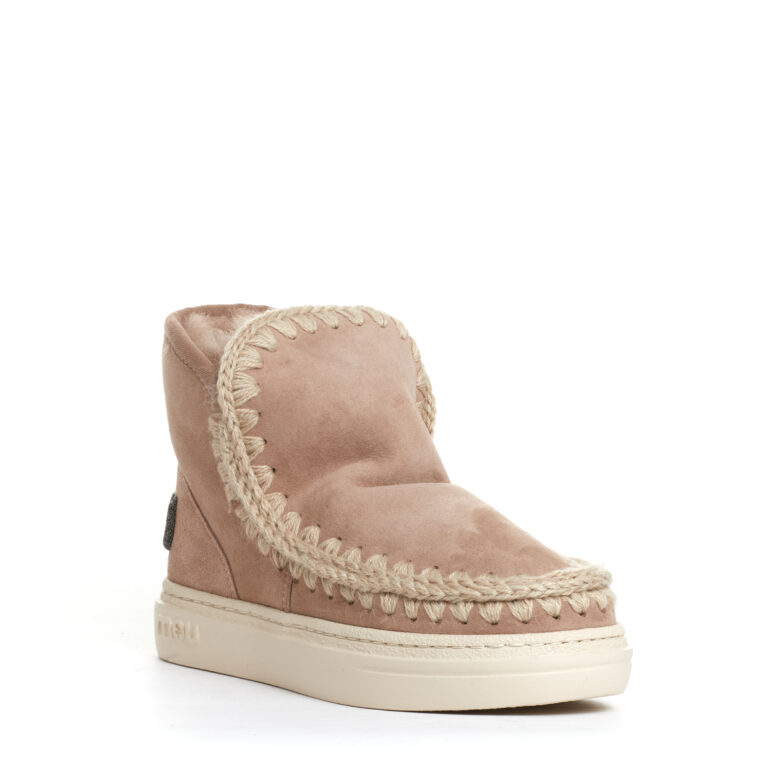 Sorelle Perego boot eskimo fondo sneakers camoscio nude Negozi Online