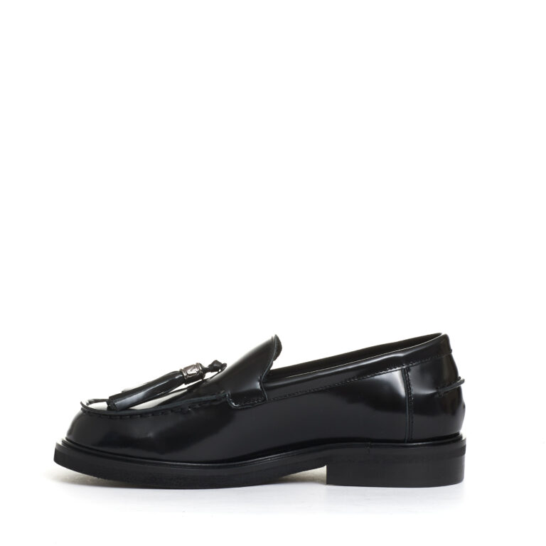 Sorelle Perego mocassino nero con nappine Fino Al -60%