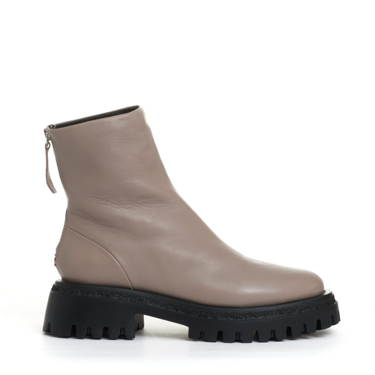 Sorelle Perego stivaletto tortora cerniera dietro Sconto