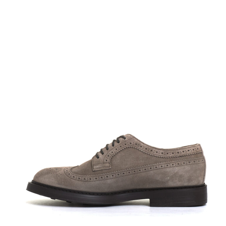 Sorelle Perego stringata bucature camoscio tortora Offerta