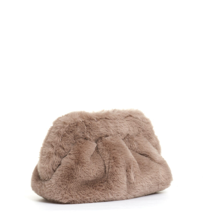 Sorelle Perego clutch ecofur beige Vendita Economica