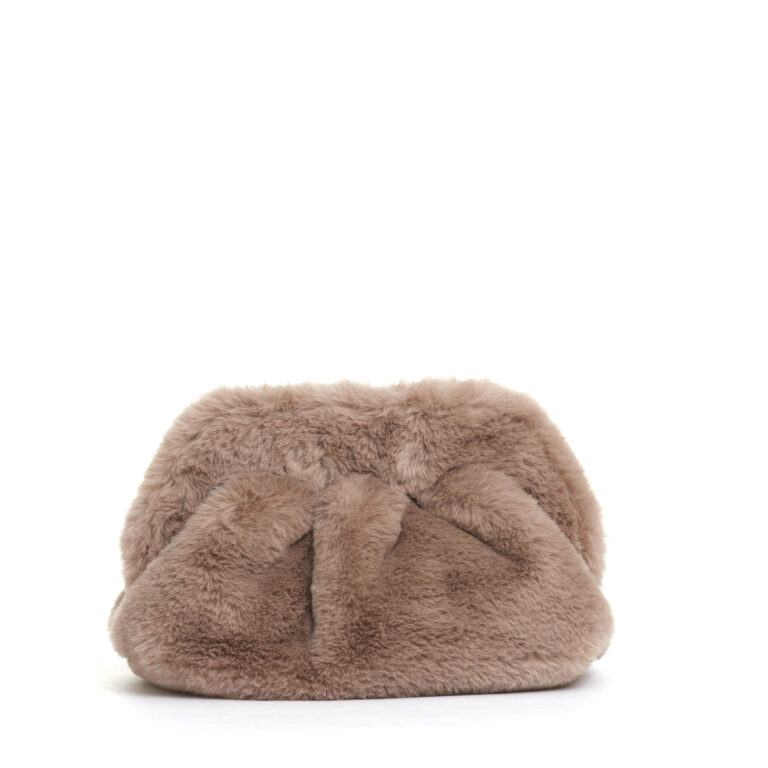 Sorelle Perego clutch ecofur beige Vendita Economica