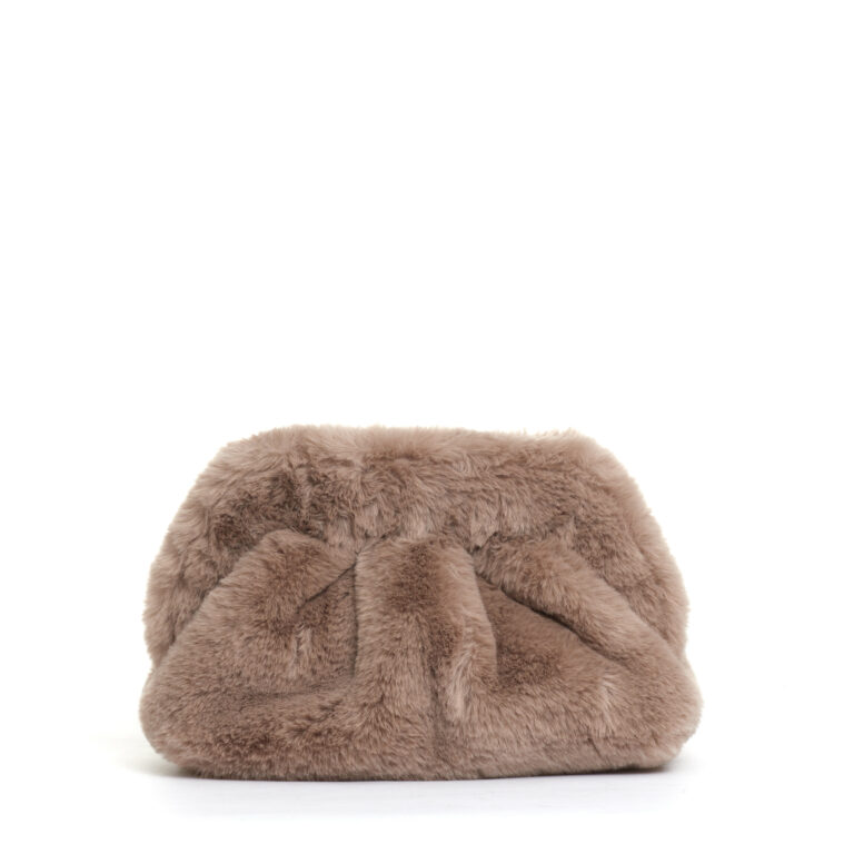 Sorelle Perego clutch ecofur beige Vendita Economica