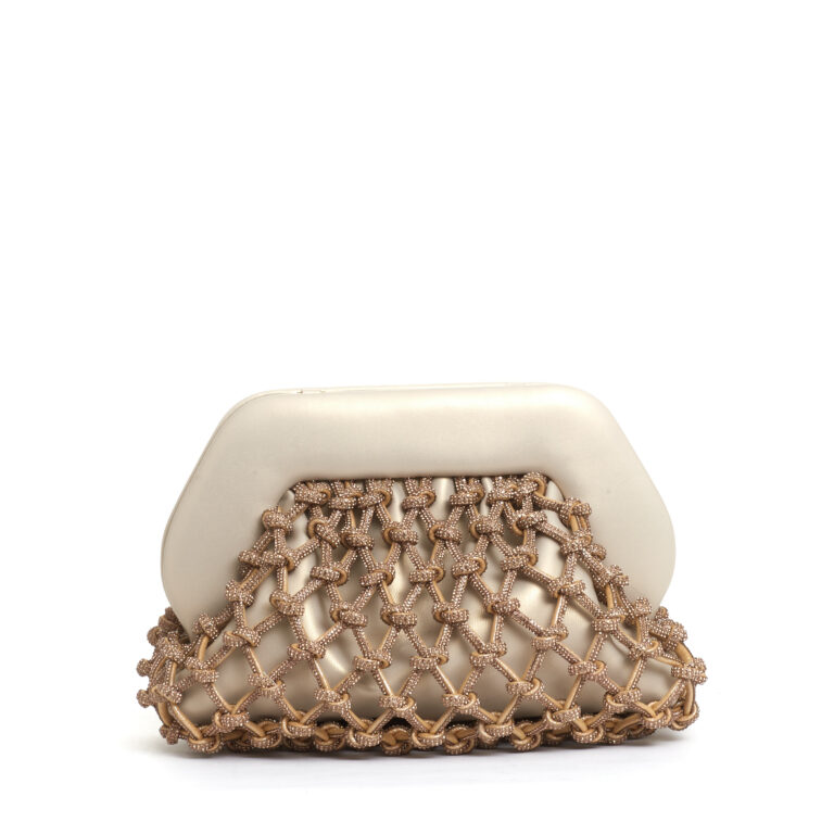 Sorelle Perego clutch strass oro Saldi Di Fabbrica