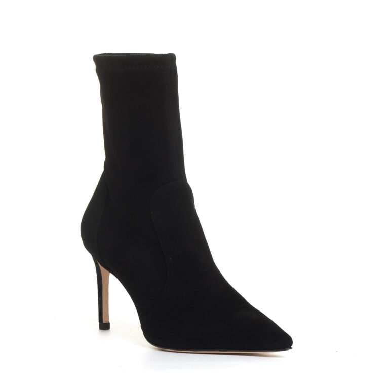 Sorelle Perego stivaletto camoscio elaticizzato nero tacco 85 mm Vendite Flash