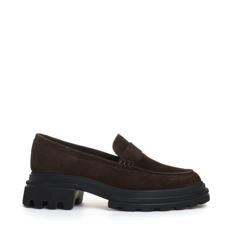 Sorelle Perego mocassino camoscio marrone