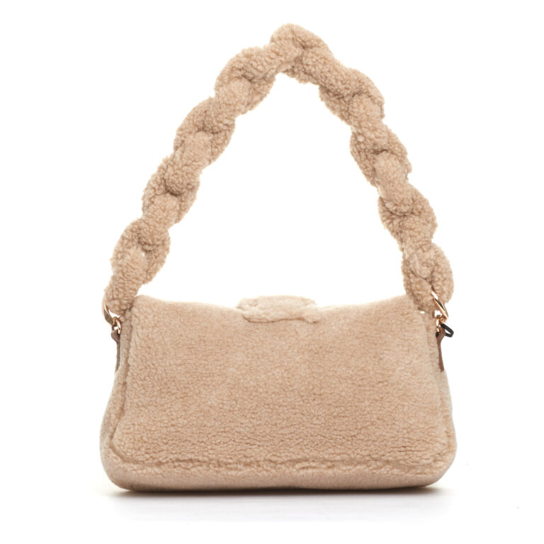 Sorelle Perego borsa teddy beige con orsetto metallo In Linea