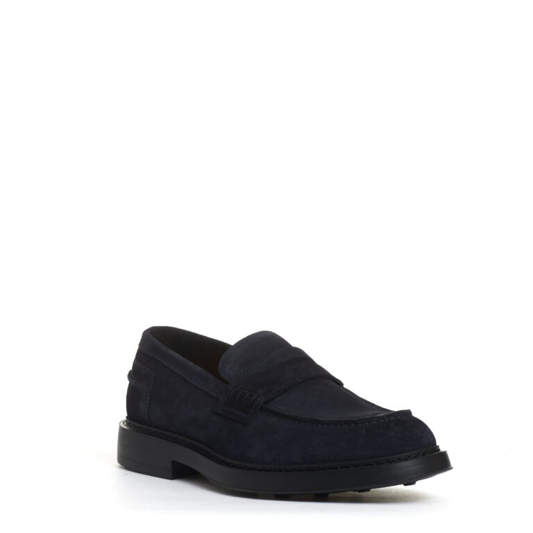 Sorelle Perego mocassino camoscio blu fondo in gomma Spedizione Gratuita