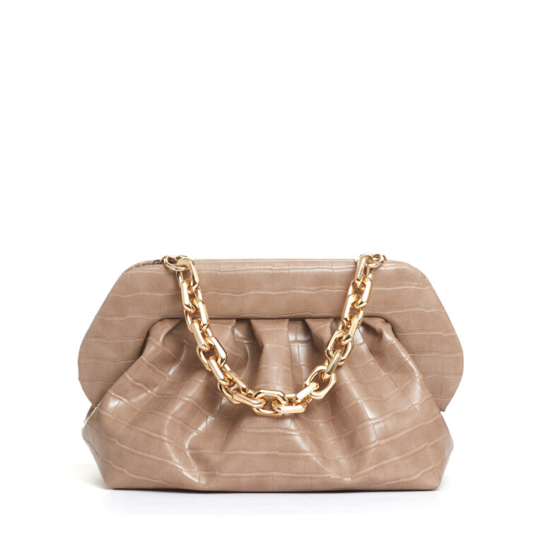 Sorelle Perego clutch stampa cocco beige