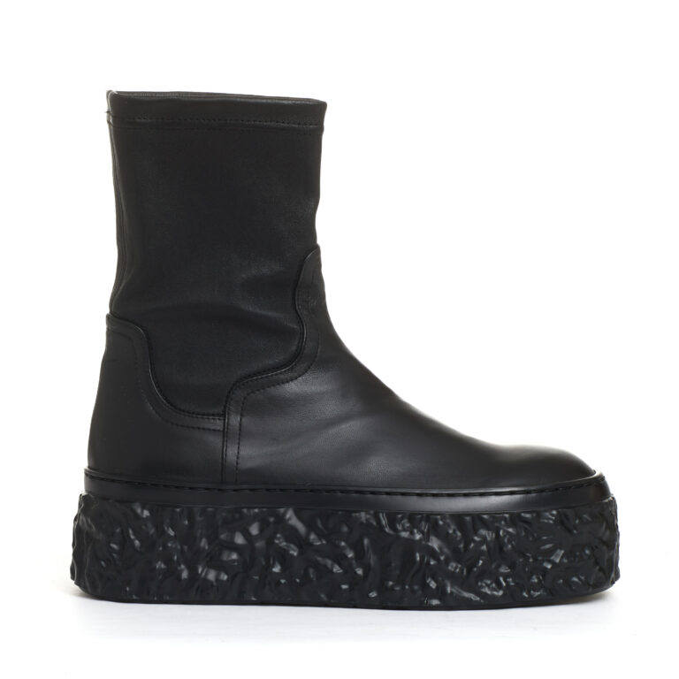 Sorelle Perego stivaletto elasticizzato nero fondo in gomma alto Shopping Online