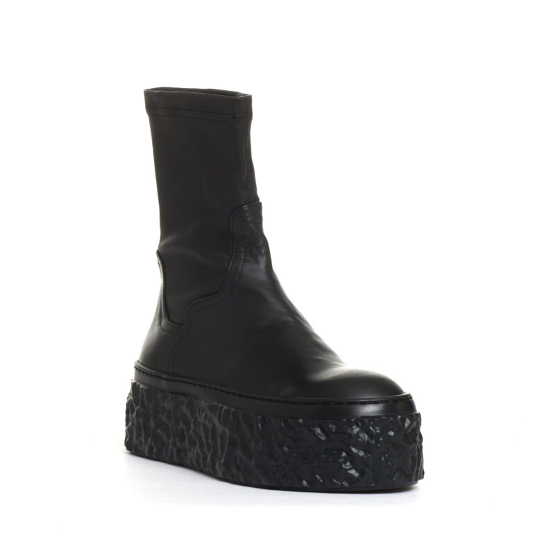 Sorelle Perego stivaletto elasticizzato nero fondo in gomma alto Shopping Online