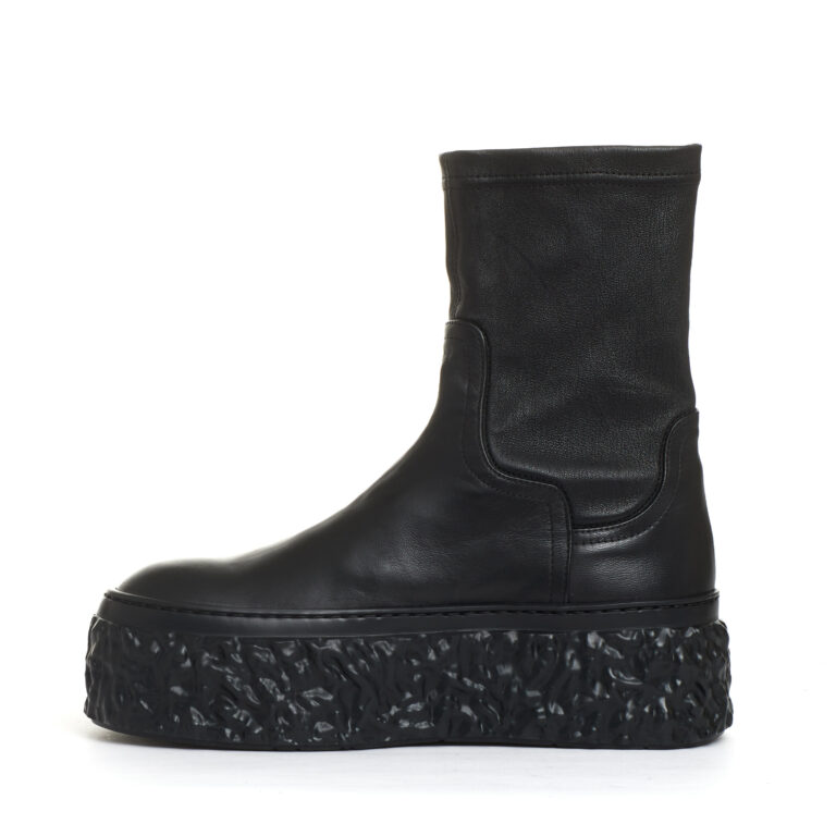 Sorelle Perego stivaletto elasticizzato nero fondo in gomma alto Shopping Online
