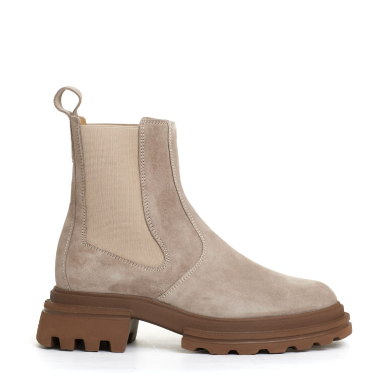 Sorelle Perego chelsea boot elastico camoscio beige Prezzo Ridotto
