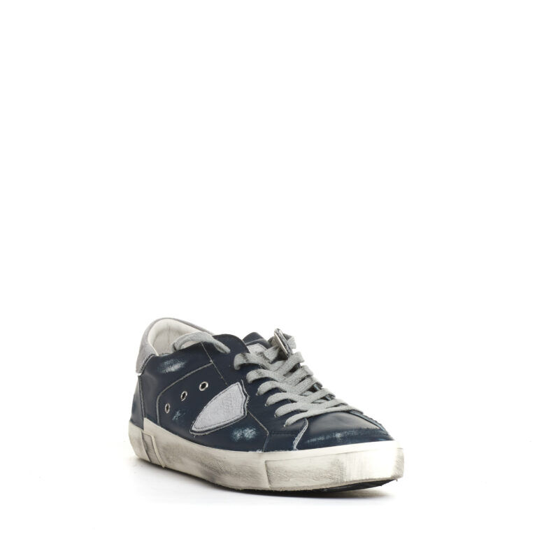 Sorelle Perego Paris pelle blu e grigia Sottocosto