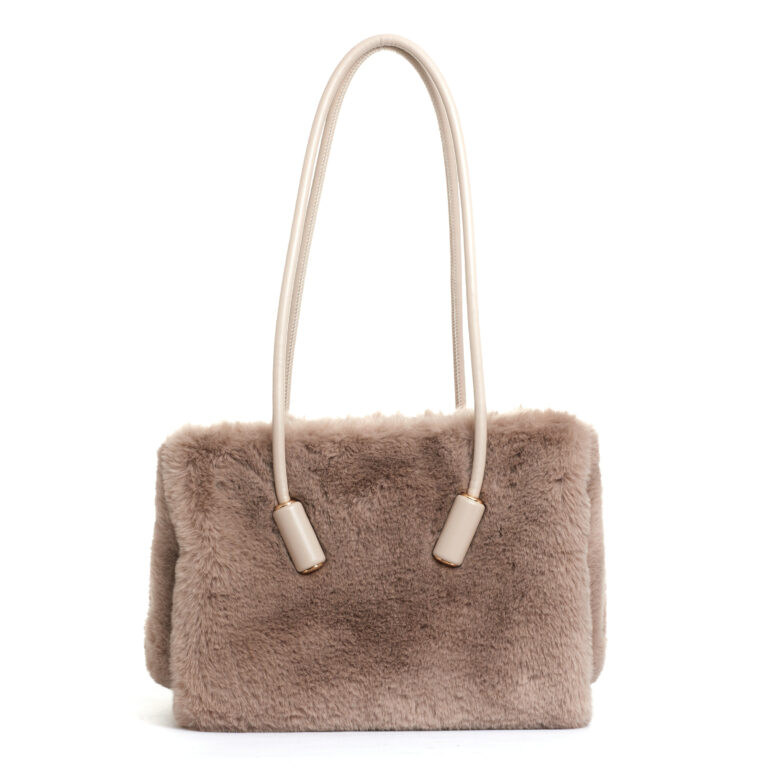Sorelle Perego borsa in ecofur panna