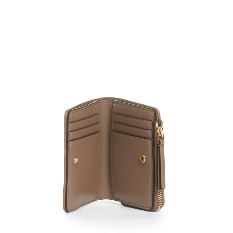 Sorelle Perego bi-fold wallet taupe Saldi Di Fabbrica