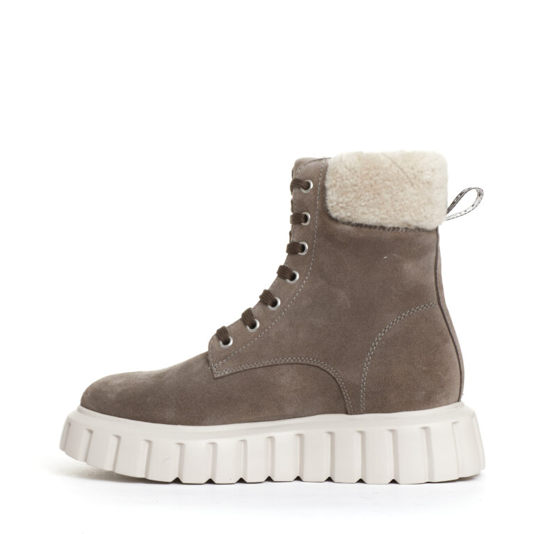 Sorelle Perego anfibio camoscio grigio con ecomontone Saldi