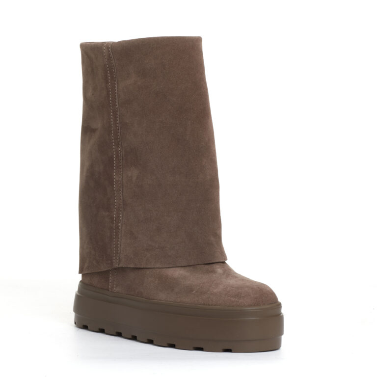 Sorelle Perego stivaletto zeppa interna camoscio tortora In Linea