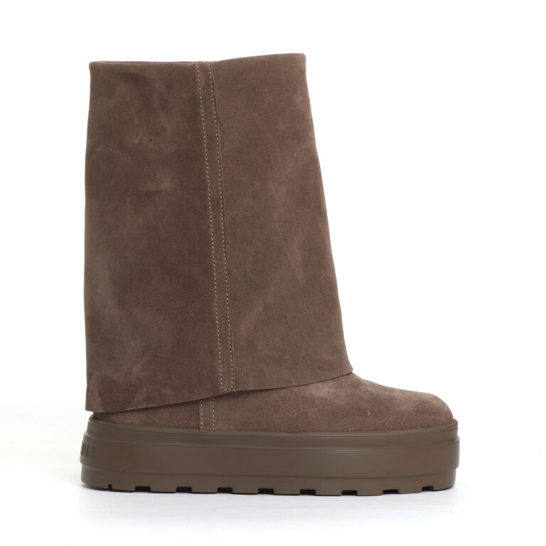 Sorelle Perego stivaletto zeppa interna camoscio tortora In Linea