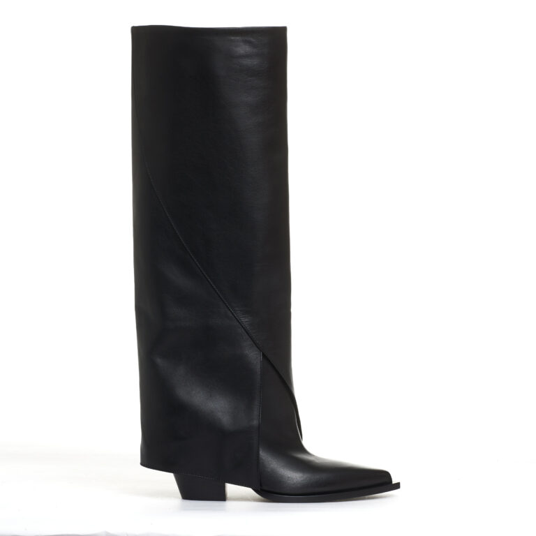 Sorelle Perego stivale texano con risvolto nero