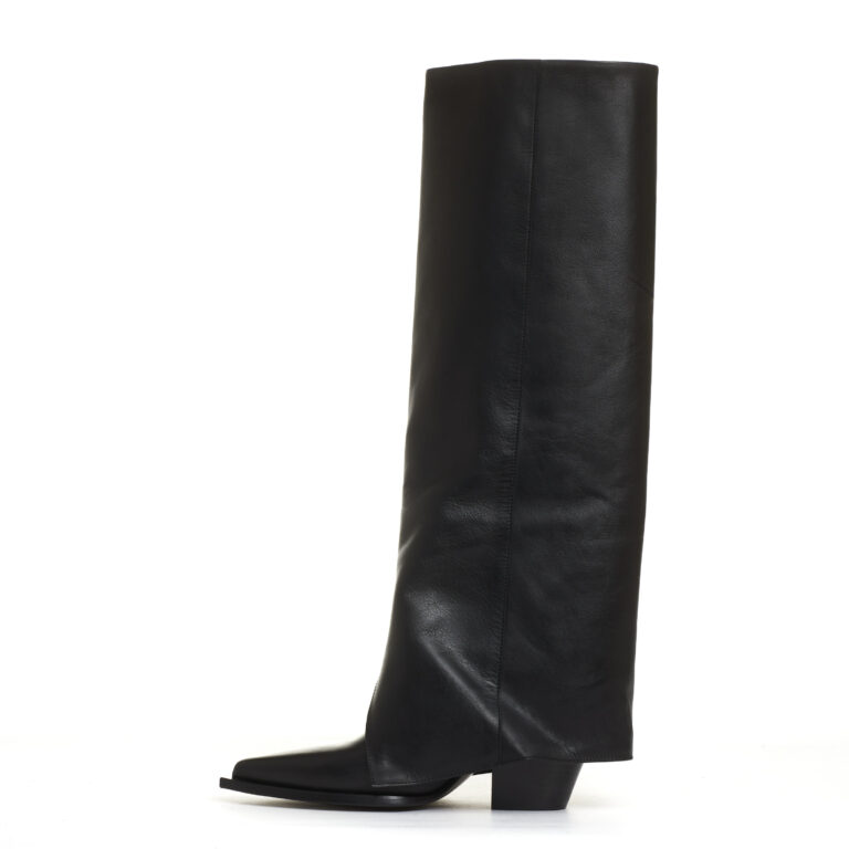 Sorelle Perego stivale texano con risvolto nero Convenienza