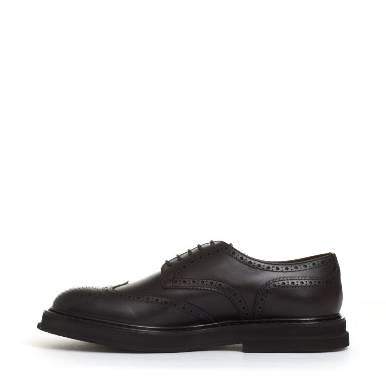 Sorelle Perego stringata pelle marrone bucature Online