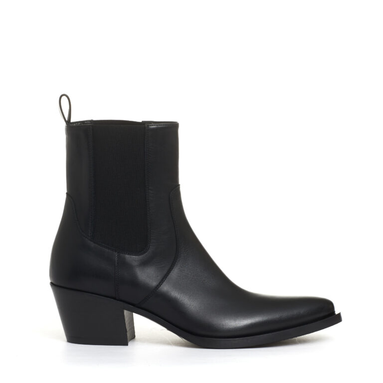 Sorelle Perego camperos con elastici pelle nero tacco 50 mm Vendita Calda