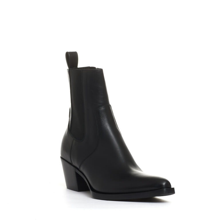 Sorelle Perego camperos con elastici pelle nero tacco 50 mm Vendita Calda
