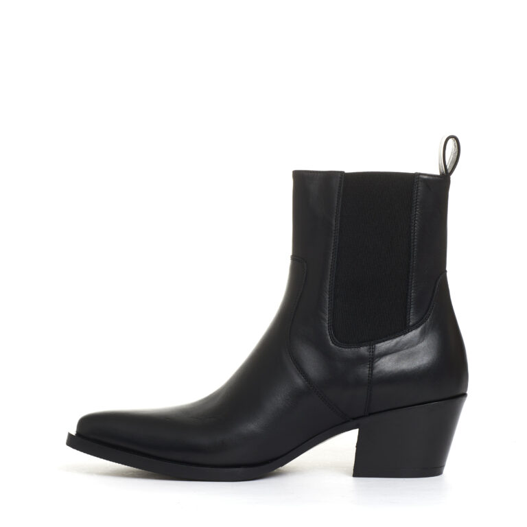 Sorelle Perego camperos con elastici pelle nero tacco 50 mm Vendita Calda