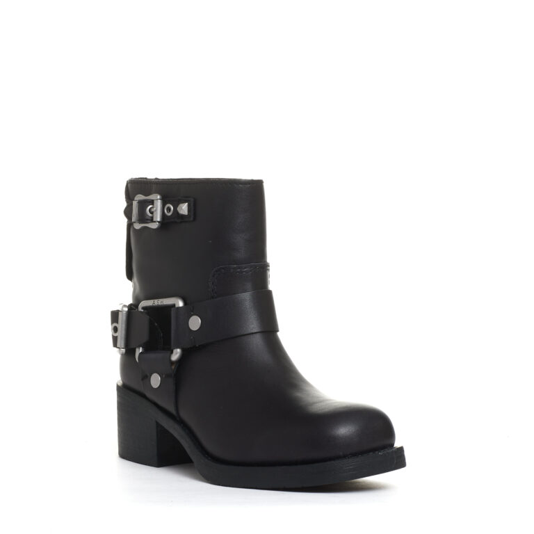Sorelle Perego biker basso con fibbie nero Italy