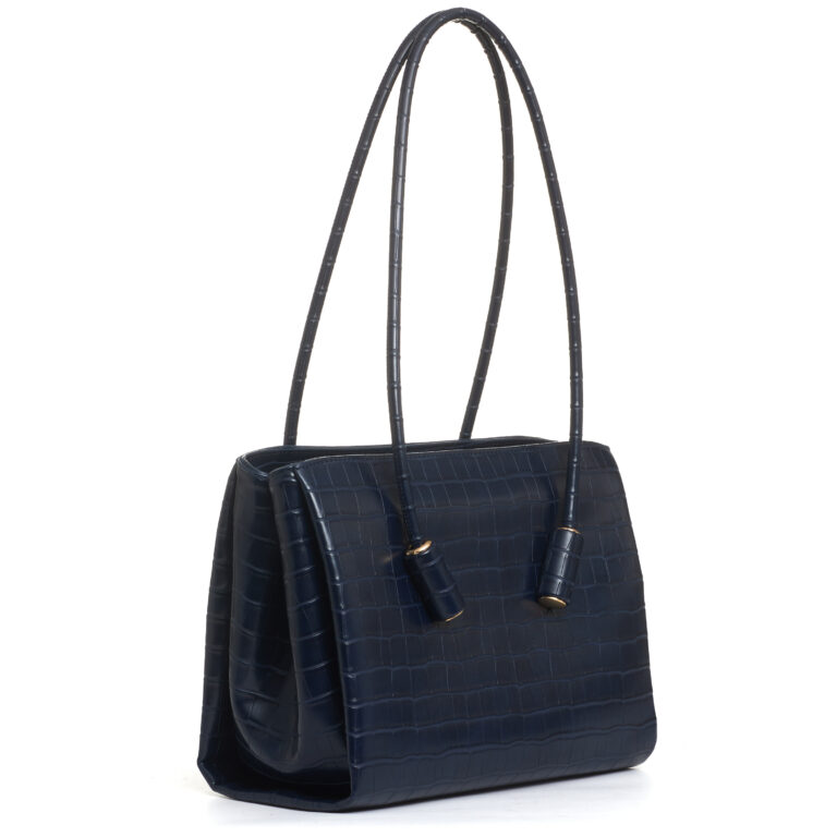 Sorelle Perego borsa in cocco blu Ultimi tre giorni