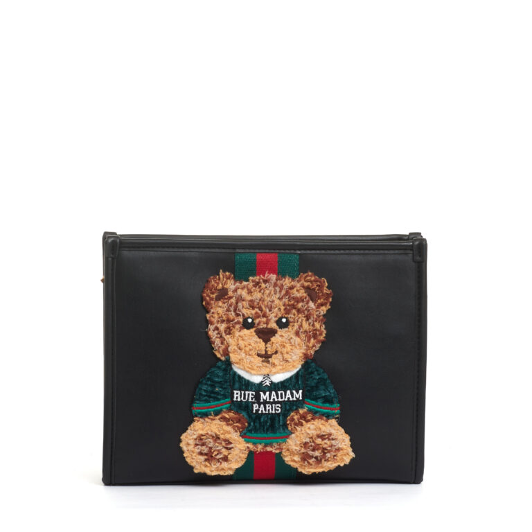 Sorelle Perego clutch nera con Teddy Promozione temporanea